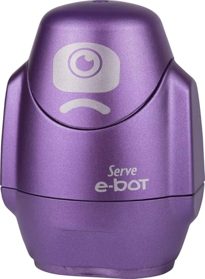 Serve sv-ebot1mmor e-bot 2 in 1 eraser and sharpener - metallic purple